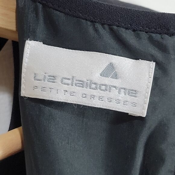 Vintage Liz Claiborne Petit Vignette Black Dress - Picture 12 of 13
